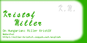 kristof miller business card